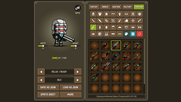 Fantasy Heroes: Character Editor & Sprite Sheet Makerfor windows and Linux 1