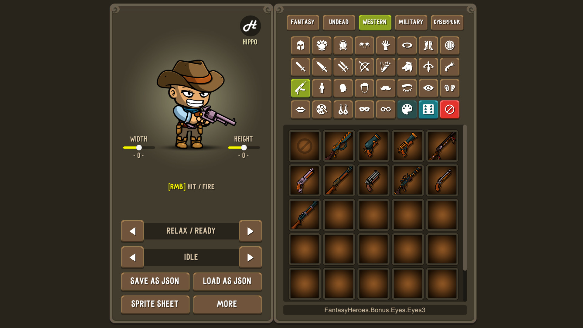 Sprite Computer App Fantasy Heroes: Character Editor & Sprite Sheet Maker · 스팀