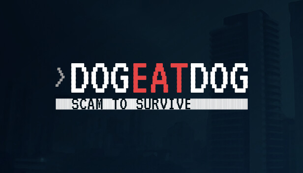 Imagen de la cápsula de "Dog Eat Dog: Scam to Survive" que utilizó RoboStreamer para las transmisiones en Steam