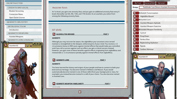 скриншот Fantasy Grounds - Pathfinder 2 RPG - Lost Omens Azarketi Web Supplement 0