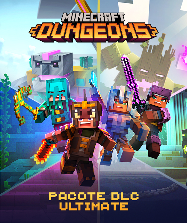 Roduto está instalado. de jogar o Minecraft Dungeons com o Xbox