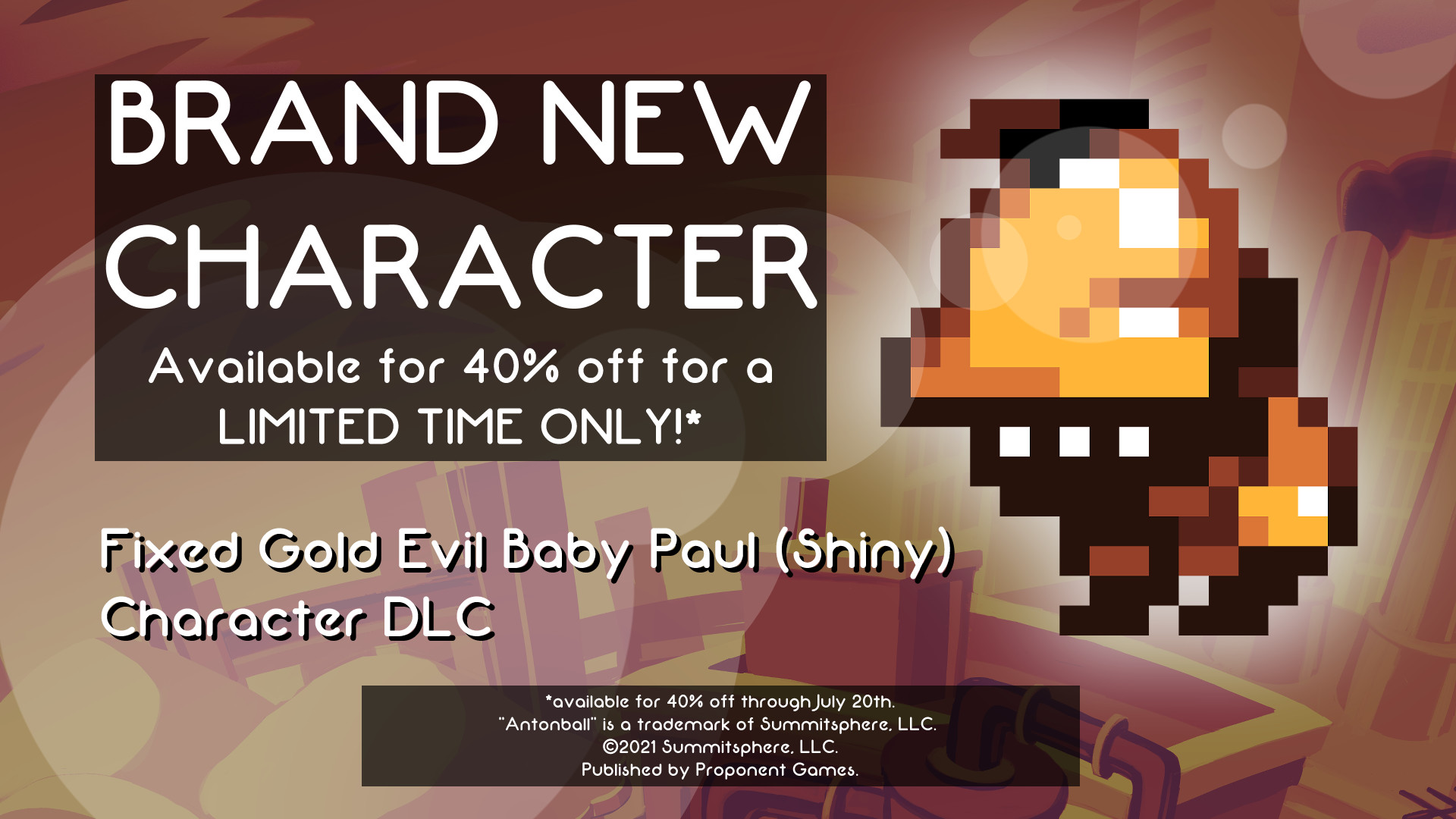Antonball Deluxe - Fixed Gold Evil Baby Paul (Shiny) #0