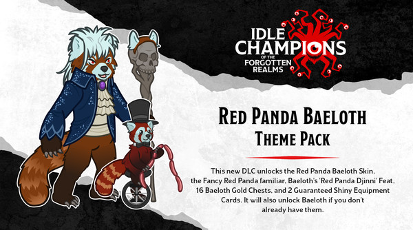 скриншот Idle Champions - Red Panda Baeloth Theme Pack 1