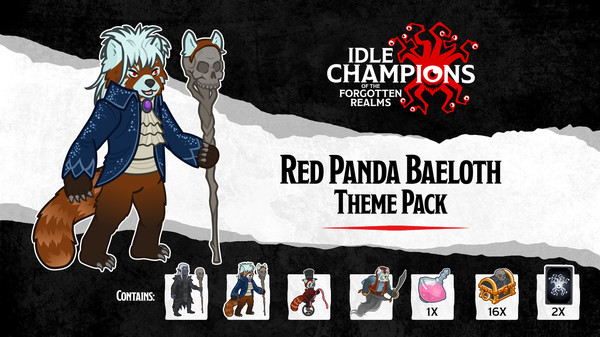 скриншот Idle Champions - Red Panda Baeloth Theme Pack 0
