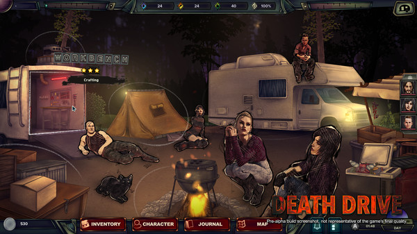 скриншот Death Drive: A Deck-Building Open World Survival RPG 1