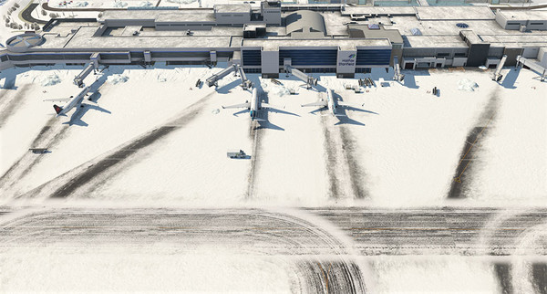 скриншот X-Plane 11 - Add-on: Airfield Canada - CYHZ - Halifax Stanfield International Airport 3