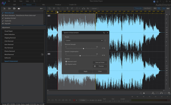 скриншот CyberLink AudioDirector 12 Ultra 4