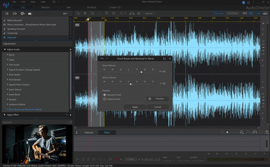 скриншот CyberLink AudioDirector 12 Ultra 0