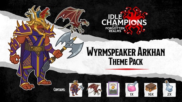 скриншот Idle Champions - Wyrmspeaker Arkhan Theme Pack 0
