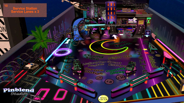Скриншот из Neon Nights Pinball