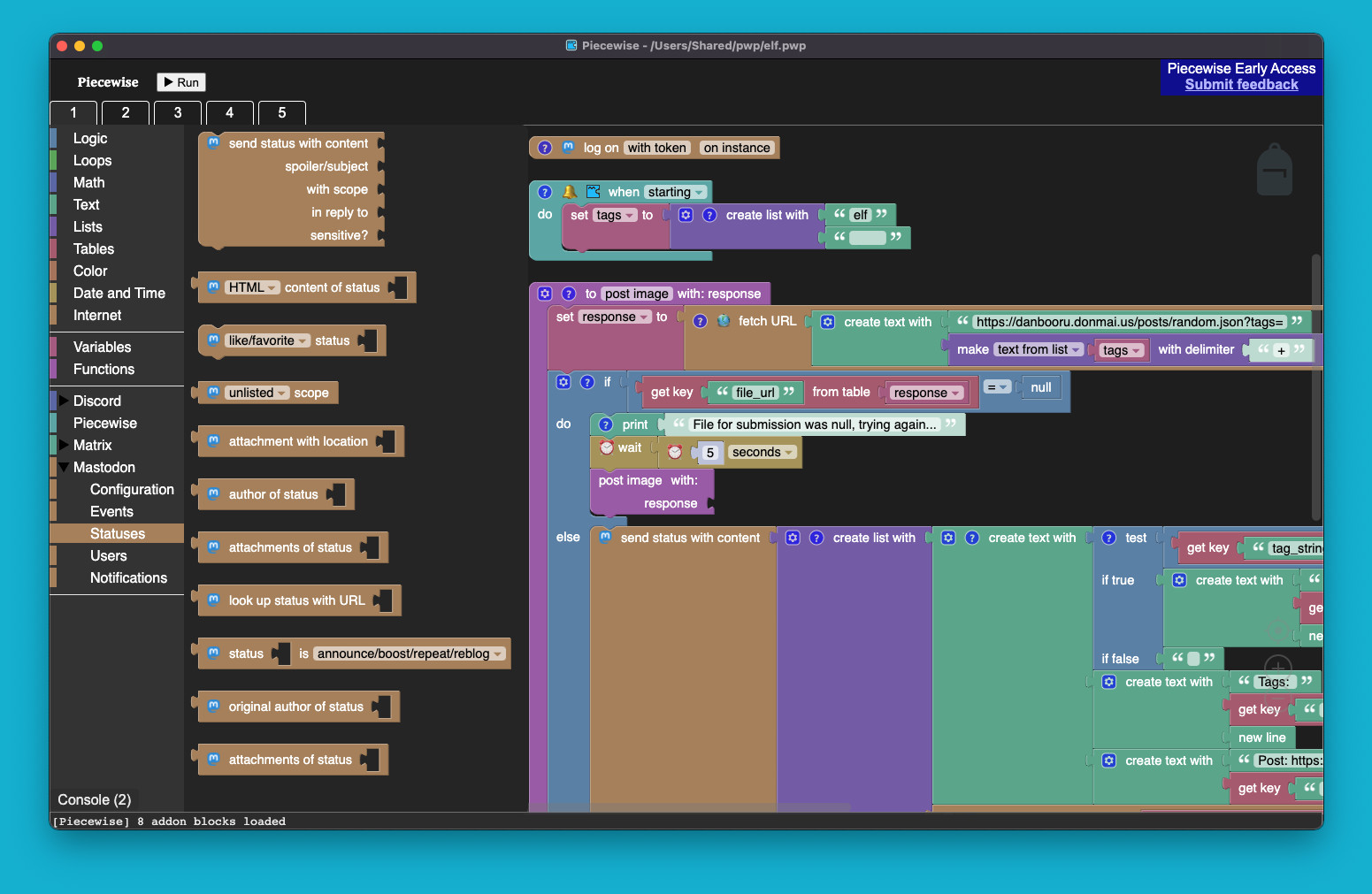 Piecewise: build chat bots with blocks #4