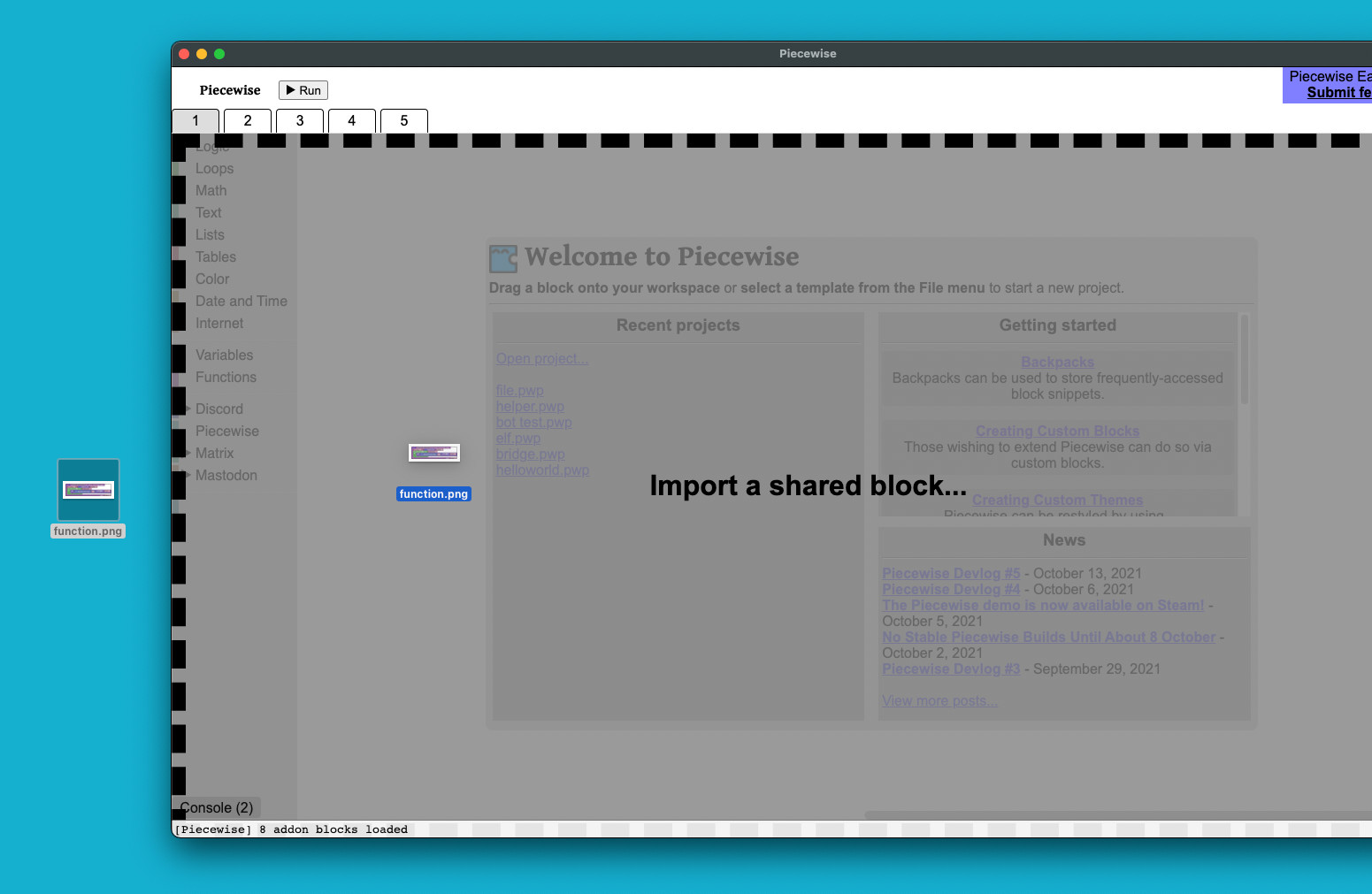 Piecewise: build chat bots with blocks #3