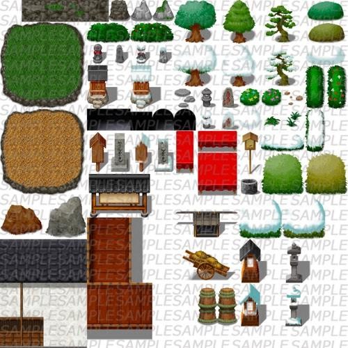 RPG Maker MZ - Samurai Japan: Castle Tiles #2