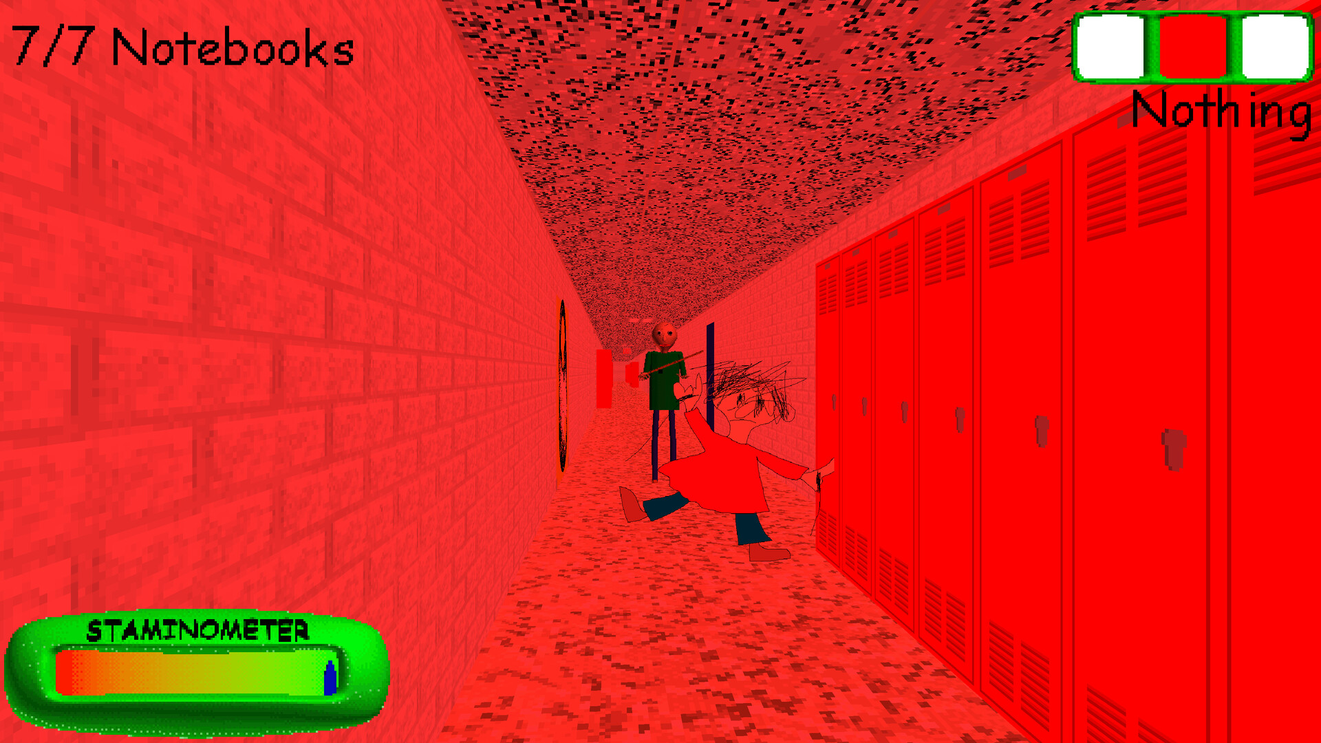 Baldi's basics in a horror schoolhouse