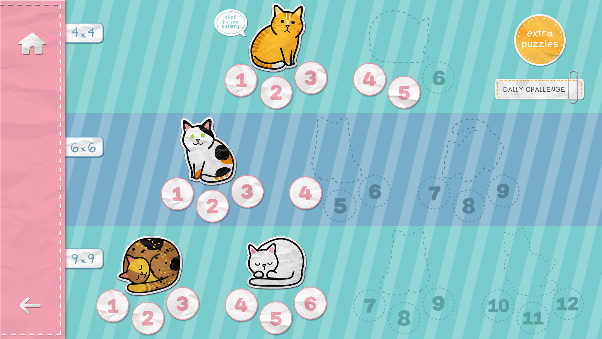 Jogo educativo de sudoku com gatos cinzentos fofos