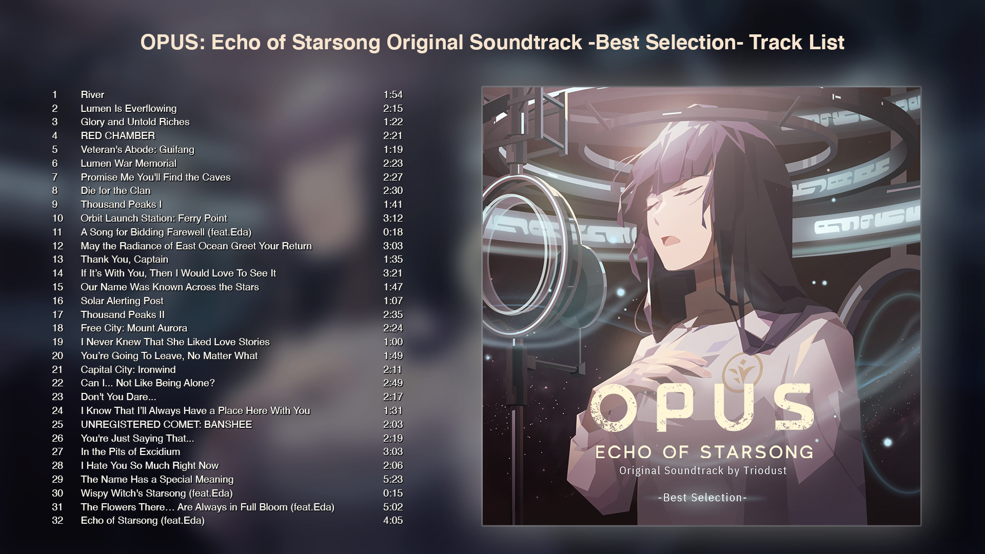 OPUS: Echo of Starsong Original Soundtrack -Best Selection- on Steam OPUS: Echo of Starsong Original Soundtrack -Best Selection- on Steam