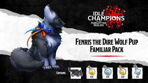 Idle Champions - Fenris the Dire Wolf Pup Familiar Pack
