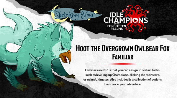 скриншот Idle Champions - Hoot the Overgrown Owlbear Fox Familiar Pack 1