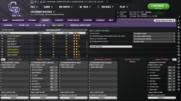 Скриншот из Out of the Park Baseball 23