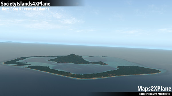 скриншот X-Plane 11 - Add-on: Aerosoft - Society Islands XP - Bora Bora & Leeward Islands 2