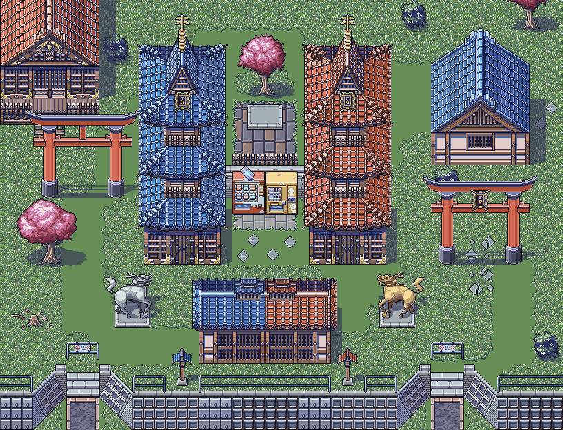 RPG Maker MZ - Japanese Shrine and Temple Game Assets screenshot screenshot 6