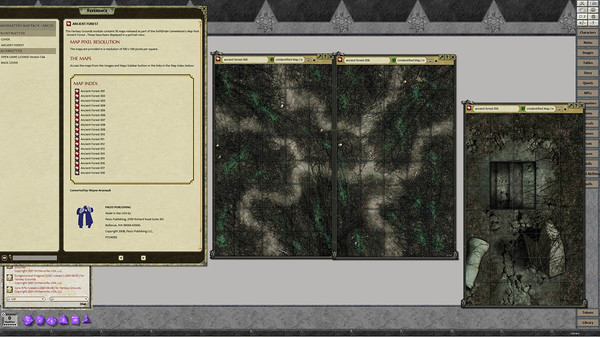 Fantasy Grounds - Pathfinder RPG - GameMaster Map Pack - Ancient Forest