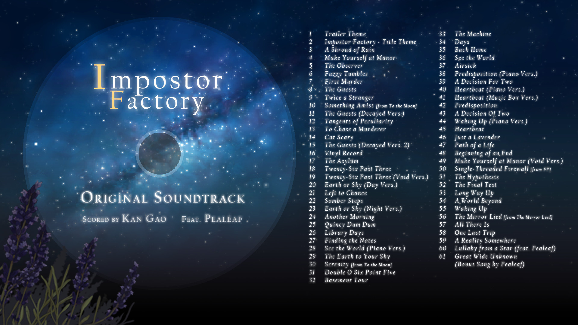 Impostor Factory Soundtrack Featured Screenshot #1
