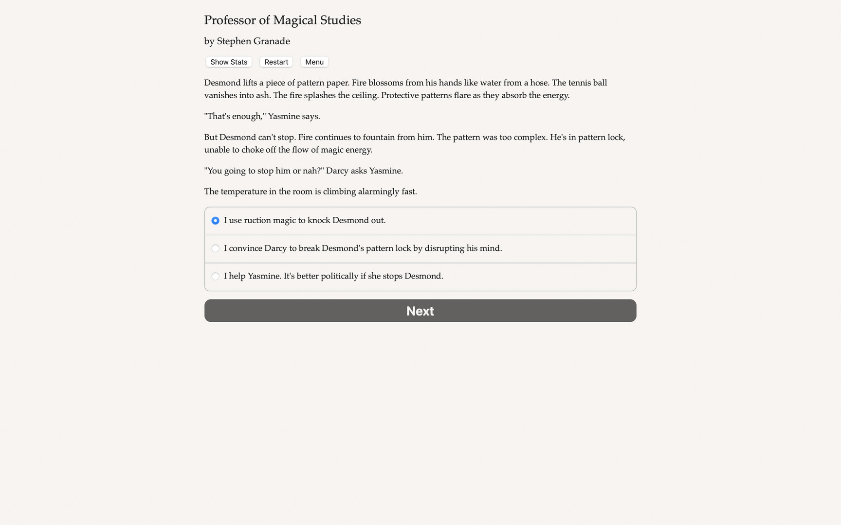 Professor of Magical Studies Demo #3