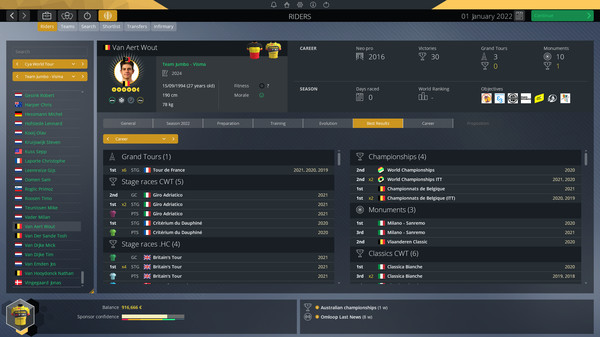 Скриншот из Pro Cycling Manager 2022