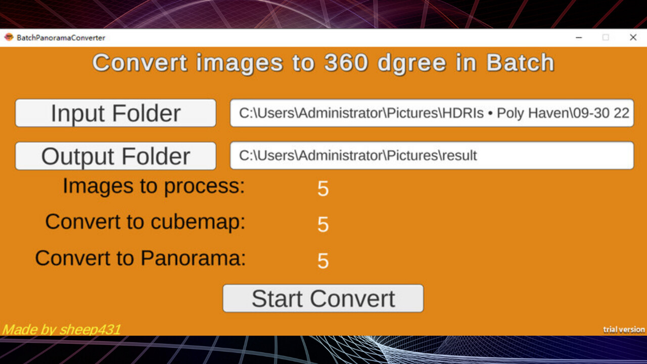 Batch Panorama Converter PC gameplay screenshot 5 of 5