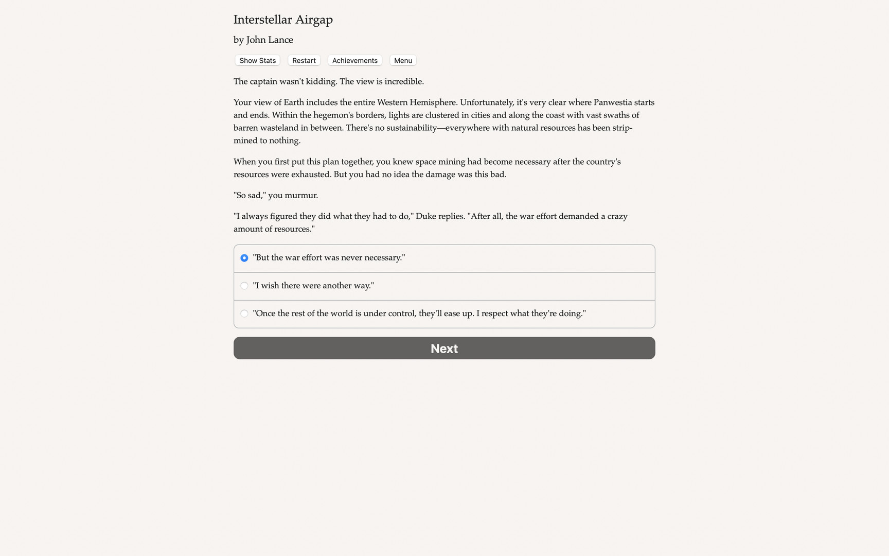 Interstellar Airgap Demo #0