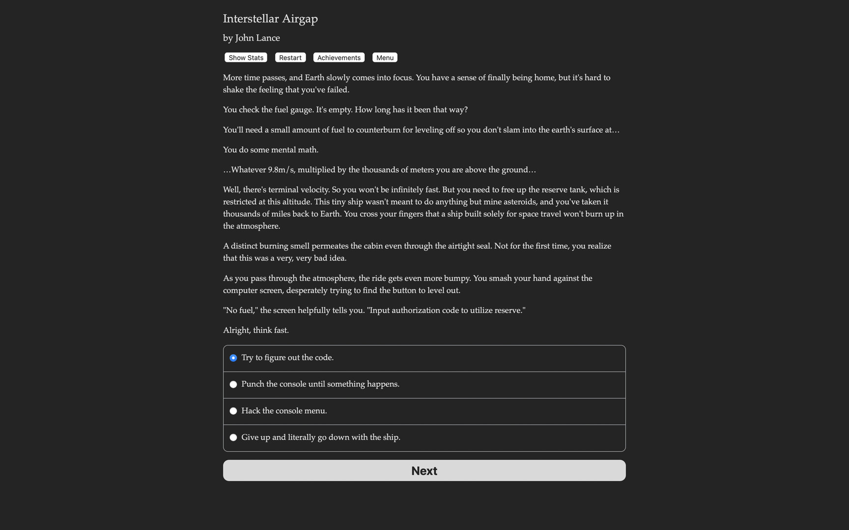 Interstellar Airgap Demo #2