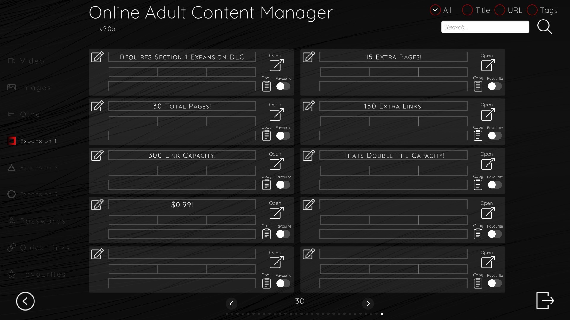 Online Adult Content Manager - Section Expansion 1 Link Extension #0