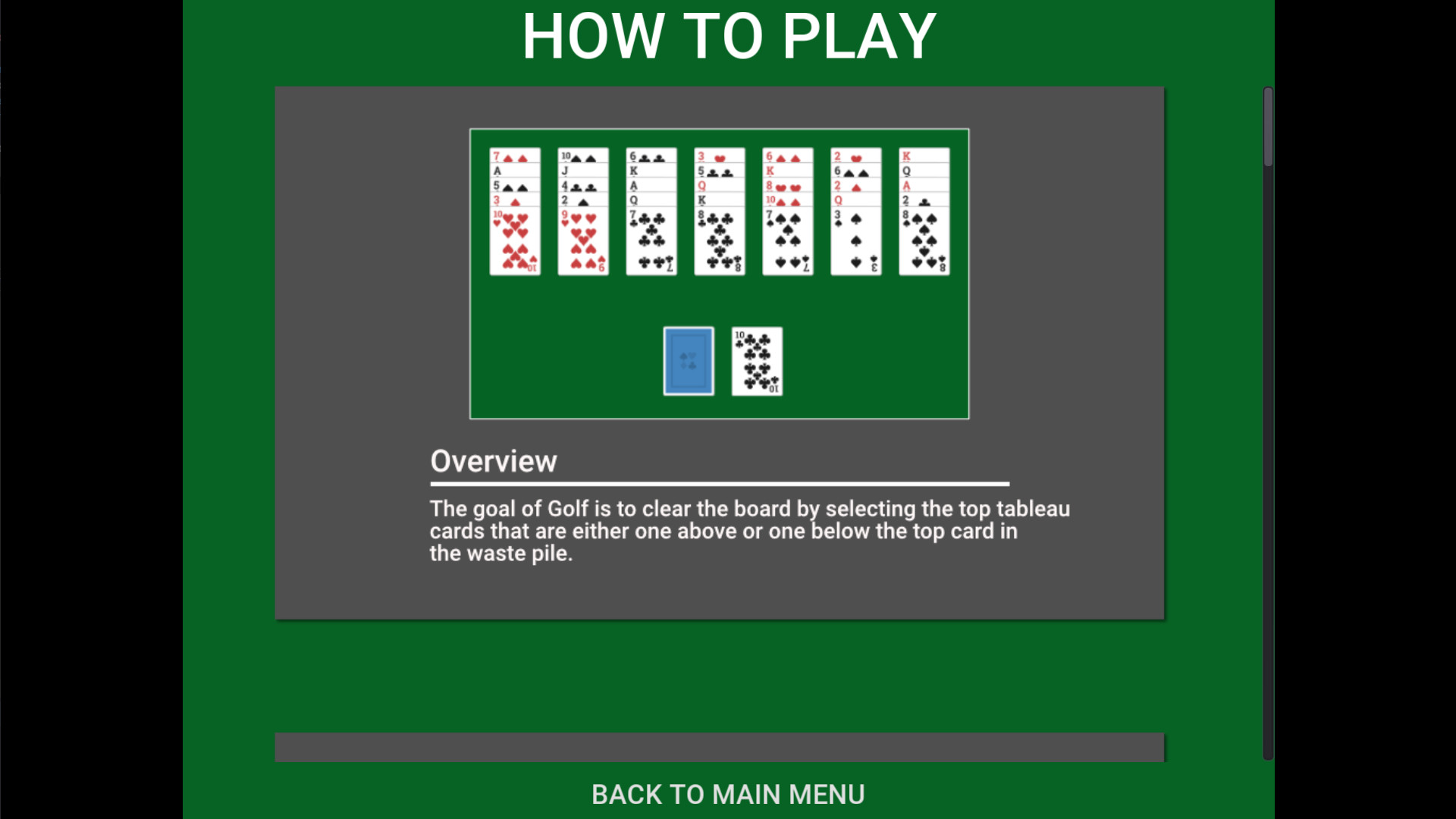 Golf Solitaire Simple #19