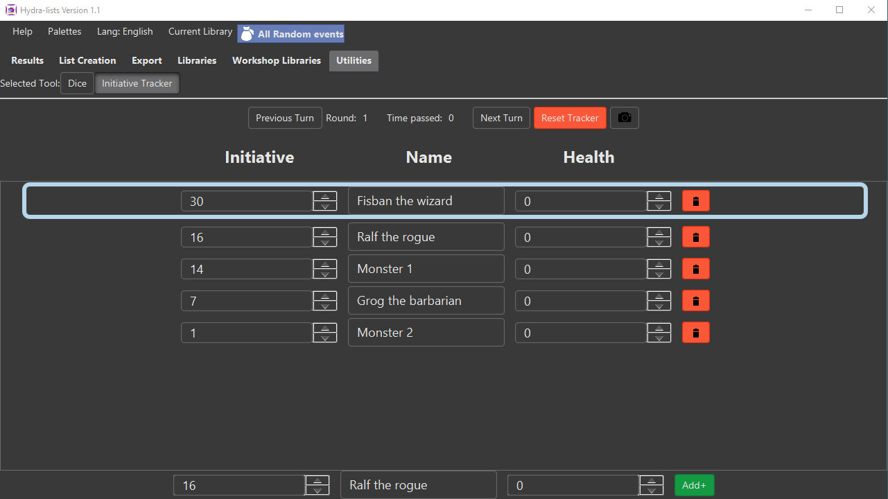 Hydra Lists: Roll Table Maker #6