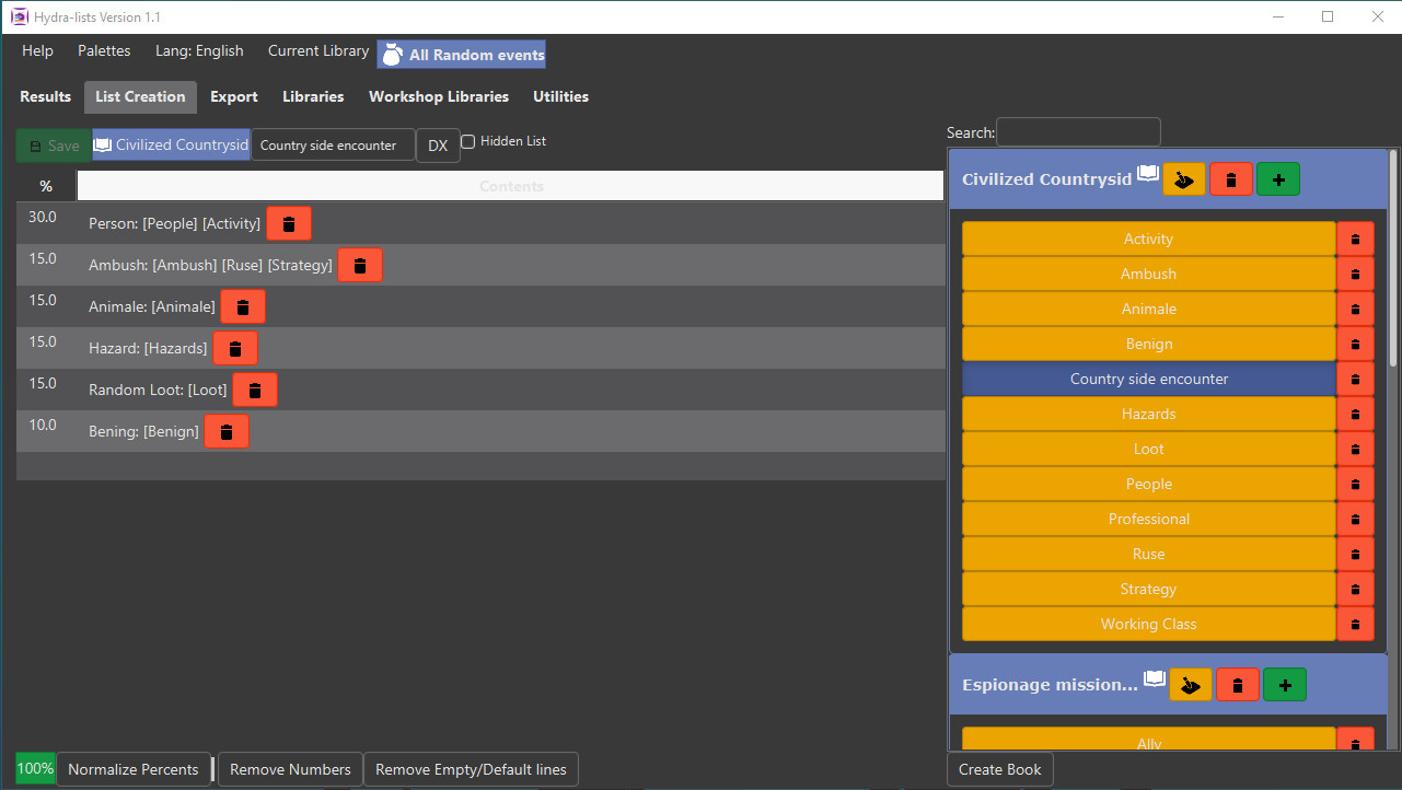 Hydra Lists: Roll Table Maker #2