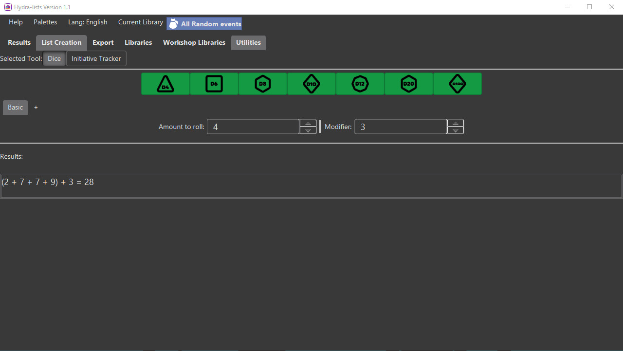 Hydra Lists: Roll Table Maker #5