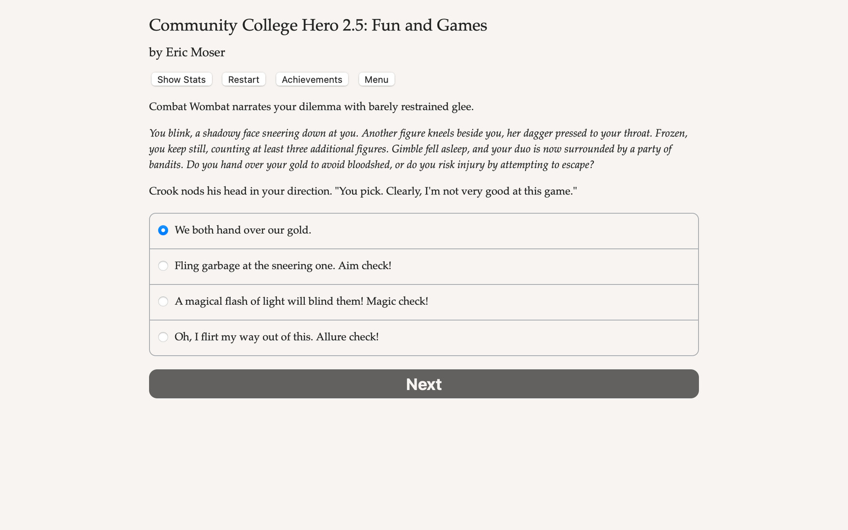 Community College Hero: Fun and Games Demo #3
