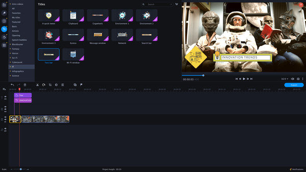 скриншот Movavi Video Editor Plus 2022 - Technology Set 0