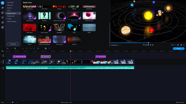 скриншот Movavi Video Editor Plus 2022 - Future is now Set 1