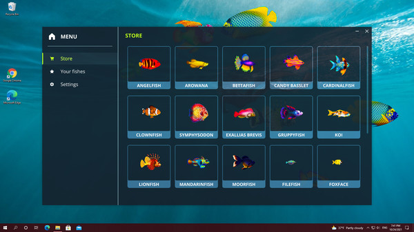 скриншот Virtual Aquarium - Overlay Desktop Game 3