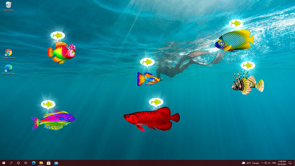 скриншот Virtual Aquarium - Overlay Desktop Game 1