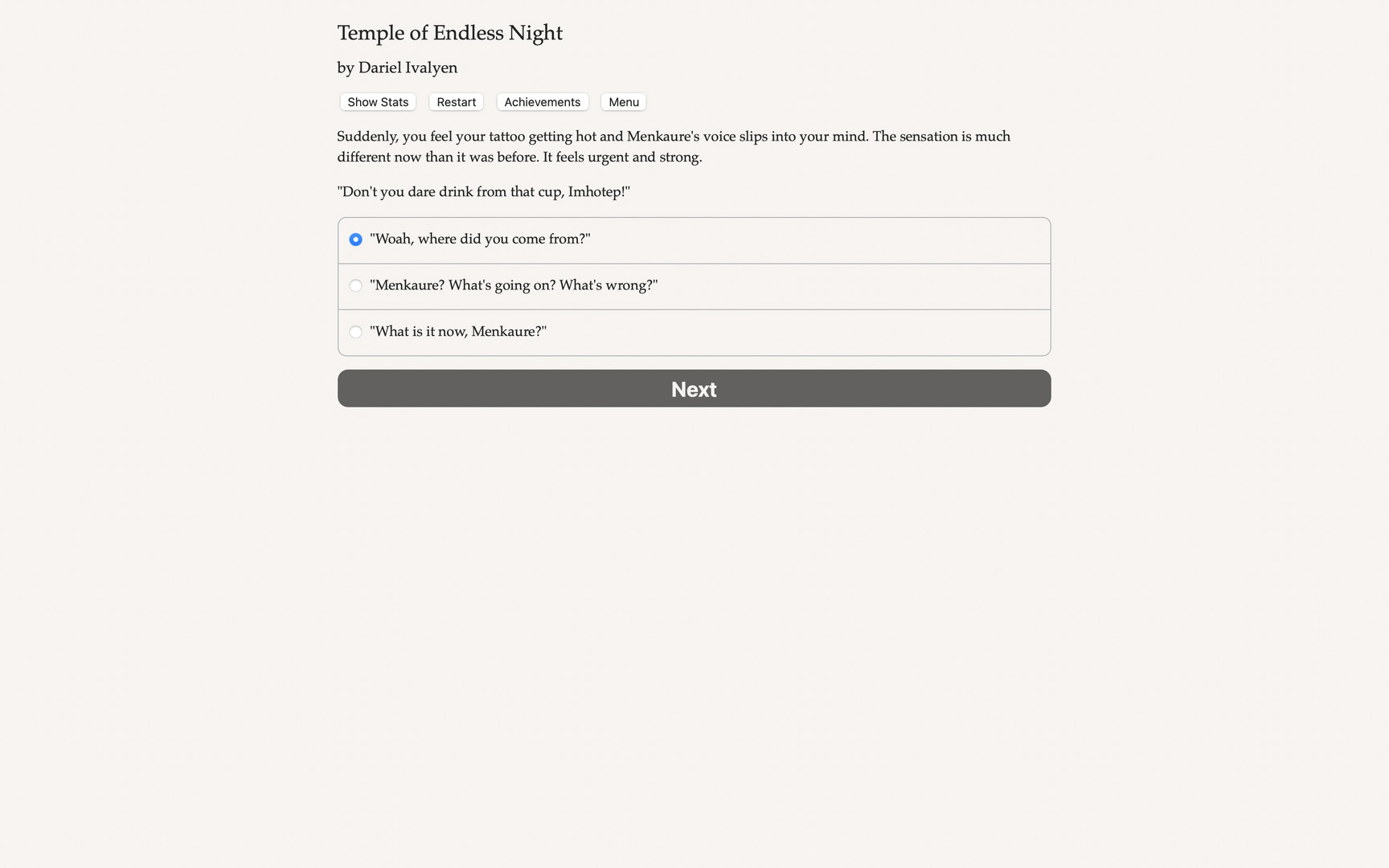 Temple of Endless Night Demo #4