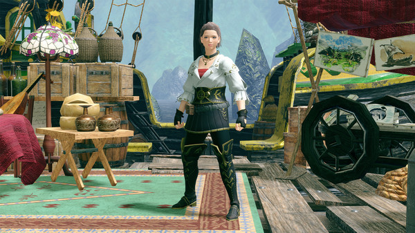 Скриншот из MONSTER HUNTER RISE - "Swallow Gloves" Hunter layered armor piece