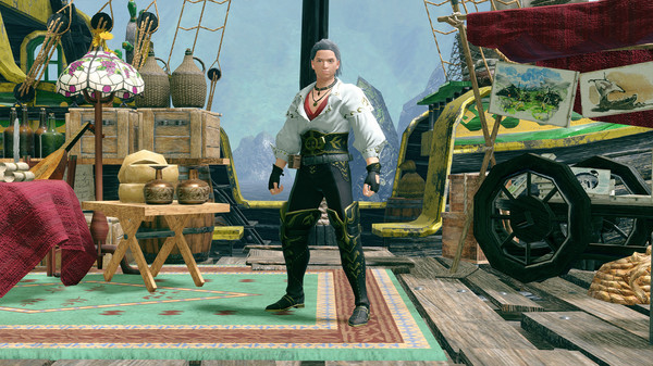 Скриншот из MONSTER HUNTER RISE - "Swallow Boots" Hunter layered armor piece