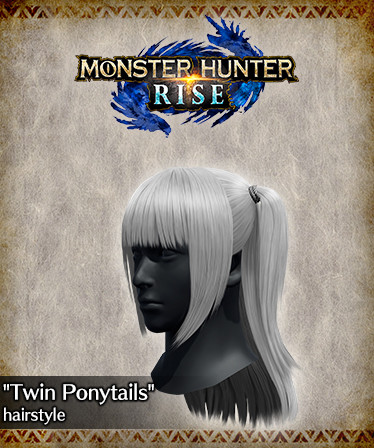 MONSTER HUNTER RISE - "Twin Ponytails" hairstyle