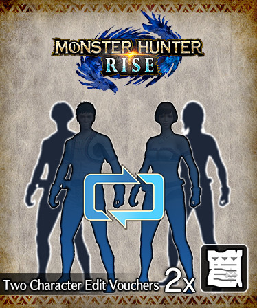 MONSTER HUNTER RISE - Two Character Edit Vouchers