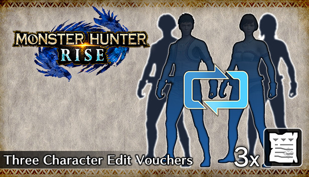 MONSTER HUNTER RISE - Three Character Edit Vouchers on Steam