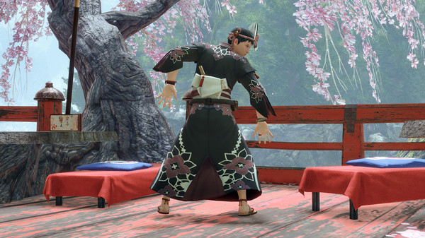 Скриншот из MONSTER HUNTER RISE - "Floral Yukata" Hunter layered armor piece