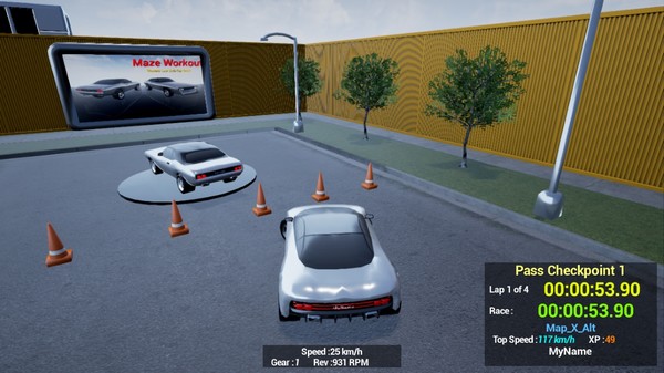 Скриншот из MazeWorkoutUrbanLostSoloCarRacer